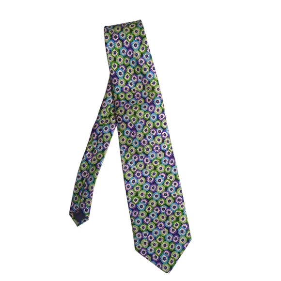 VERA BRADLEY Vintage Floral 100% Silk Tie New in Box - Picture 3 of 7